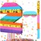 Rainbow Number Piñata for Girls Boys Birthday Foil Number Piñata with Blindfold Stick Confetti for Kids Birthday Anniversary Tie Dye Groovy Party Supplies Decorations Favors(Rainbow)